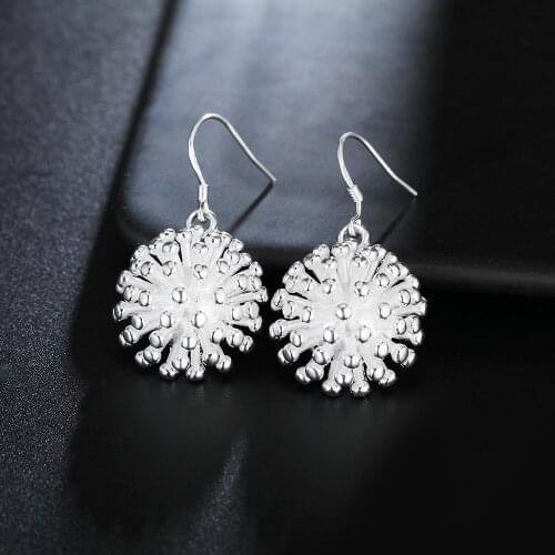 Special offer fashion party Jewelry 925 Sterling Silver Earrings temperament Women Beautiful fireworks earrings Christmas Gifts