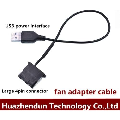 Chassis fan adapter cable usb power interface large 4D cable 4 pin usb supply transfer 3pin / 4pin 1pcs free shipping