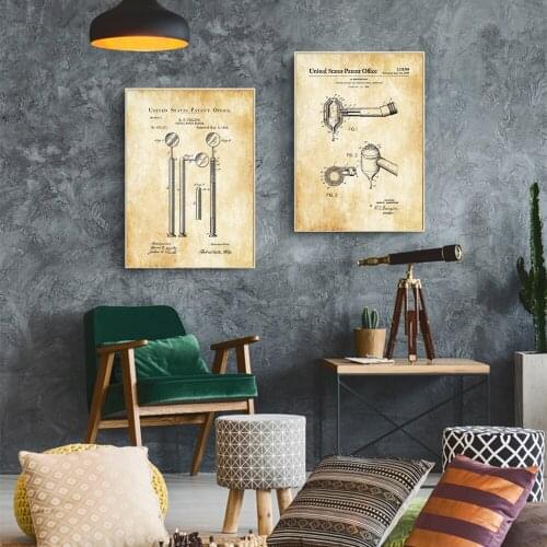 Dental Drill Print Dental Mirror Office Decor Medical Art Tools Dentist Rubber Dam Canvas Art Wall Picture Home Decor