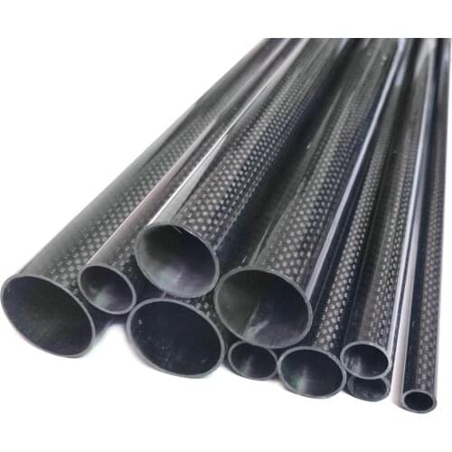 2pcs /lot 1000mm Carbon Fiber Tube High Quality Glossy Surface Round Multi Size Carbon Fiber Pipe For RC Airplane