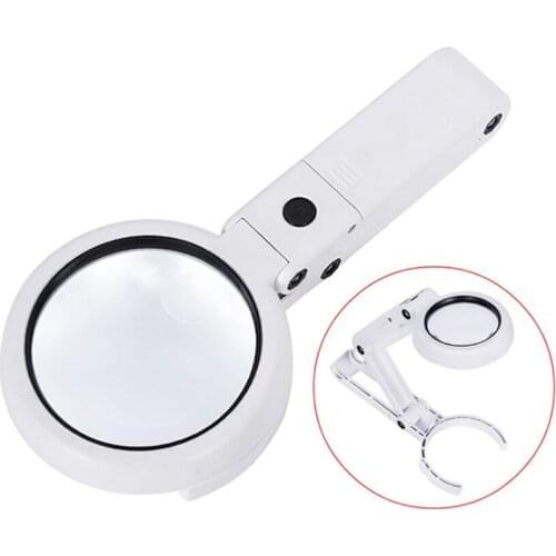 Magnifying Glass with Light, 5X 11X Handheld Desktop Magnifying Glass 8 LED Illuminated Lighted Magnifier for Reading Repair