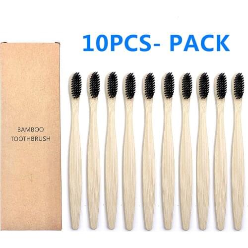 Natural Bamboo Toothbrush Eco Friendly Wooden Tooth Brush Biodegradable Soft Bristle Nylon Adults children Oral Care