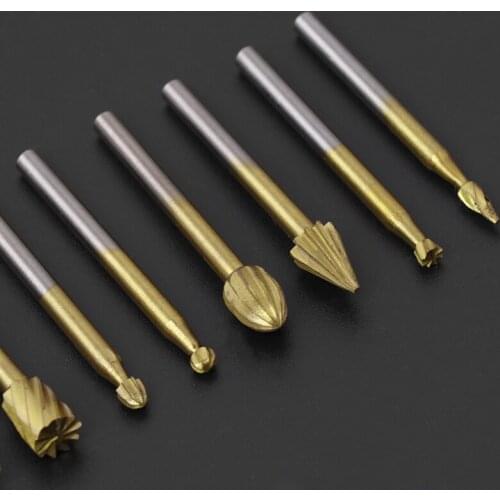10pcs Rotary File Engraving Cutter Wood Tool Electric Grinding Polishing Head