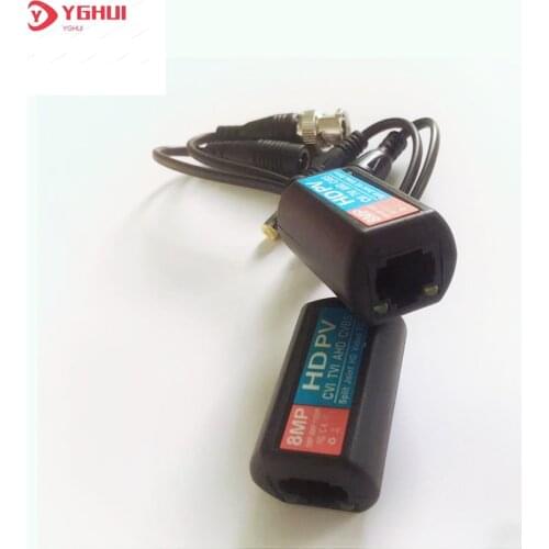 5 Pairs CCTV Video HD 8MP Balun Connector Balun Transceiver BNC To RJ45 For CCTV Security Surveillance Cameras