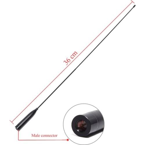 ABBREE AR-776 Titanium SMA-male 144/ 430MHz Dual Band Light flexible Antenna for YAESU TYT TH-UV8000D/E MD-380 MD-390 WOUXUN