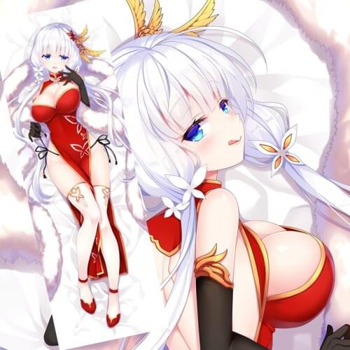 Anime Azur Lane Cheongsam Illustrious Sexy Dakimakura Hugging Body Pillow Case Japanese Otaku Pillow Cushion Cover Bedding NMS