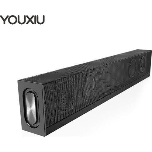 YOUXIU Portable Bluetooth Speaker 20W Super Bass 3D Surround Support TF FM Audio Remote Control for Phone Loudspeaker