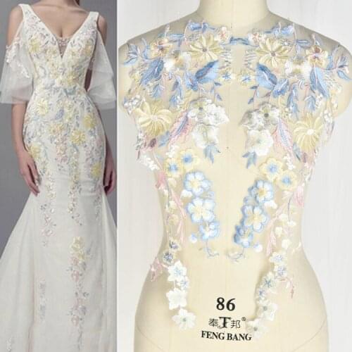 Color wedding dress with high-grade flower patch bud decal flower for fairy dress diy material
