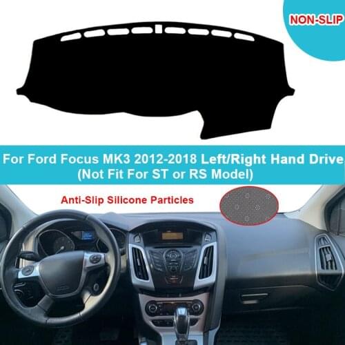 Flannel Suede Polyester Car Dashboard Cover Dash Mat For Ford Focus MK3 2012-2018 Dashmat Carpet Cape Car Rug Protector