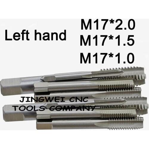 HSS Left Hand Thread tap M17*2.0, M17*1.5, M17*1.0 left screw thread tap, left machine tap with straight flutes