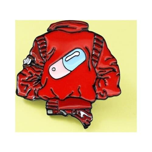 Red Coat Brooch Pill Symbol Pattern Enamel Pins Custom Clothing Denim Leather Backpack Badge Friends Creative Cool Gifts brosch