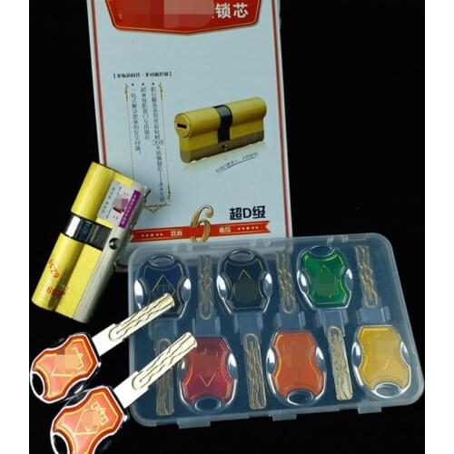 Top security brass cylinder Double Open Sided Blade Break D grade ,Anti-theft lock fittings