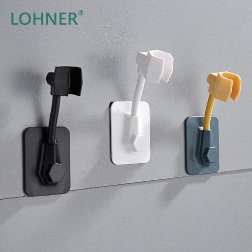 Lohner New Punch Free Universal Adjustable Shower Bathroom Seamless Paste Showerhead Bracket Head Holder Douchekop Houder