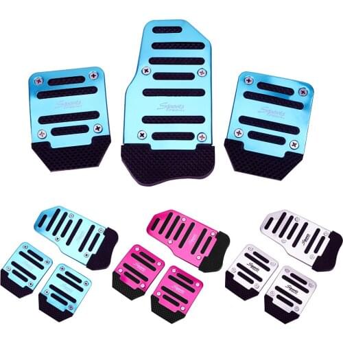 3pcs Alloy Car Brake Pedal Cover Mat Pad Cluth Set Tools Vehicle Off Road 4x4 Truck Trailer Automative Accessories Replacement