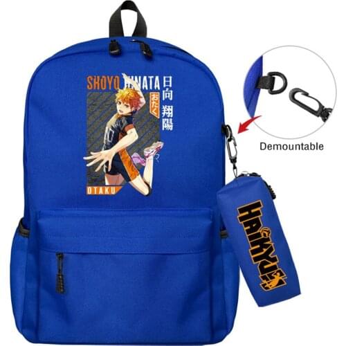 Anime Haikyuu Nylon Backpack Casual Student High Quality Travel Schoolbag Laptop Bag Zipper Knapsack Boys Girls Bookbag