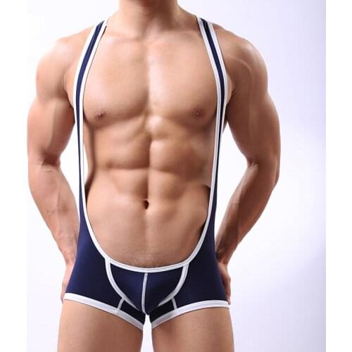 Mens Undershirt Sexy Underwear Breathable Mesh Men Bodysuit Undershirt Jumpsuit Modal Men Sleepwear Nightwear