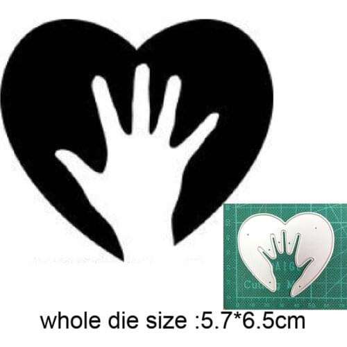 2021 New metal cutting dies cut die mold Hand Heart Scrapbook paper craft knife mould blade punch stencils dies Cutting dies