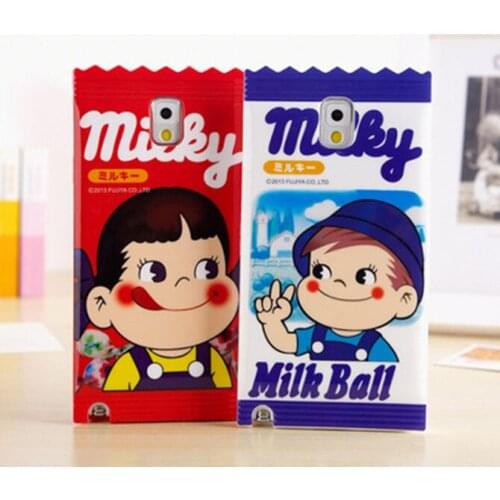 New Style Fashion Milky Milk Boy Girl 3D Cute Cartoon Sugar Candy Soft TPU Back Cover Case for Samsung Galaxy Note 3 N9000