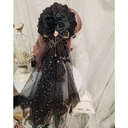 Origional Lolita Hair Accessories Handmade White Snow Ji Flower Pill Small Object Bride Side Clip Lolita Dress Veil