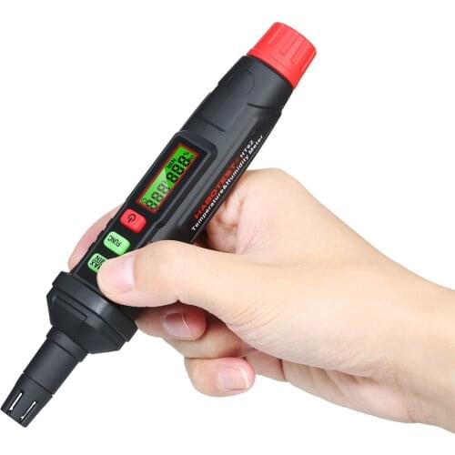 HABOTEST 4-in-1 Digital Psychrometer Portable Thermo-Hygrometer Mini Temperature Humidity Meter Pen with Dew Point Temperature