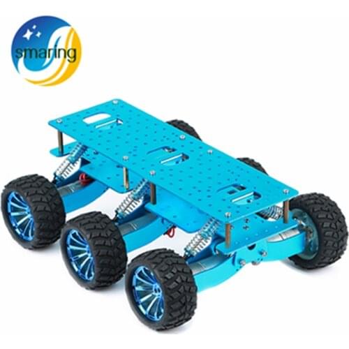 Smart 6WD Robot Car Chassis Shock Absorption Off Road Climbing Search And Rescue Platform For Arduino Raspberry Pie DIY RC Toy