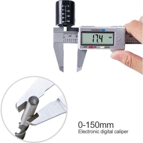 0-150mm Calipers LCD Digital Electronic Carbon Fiber Vernier Caliper Gauge Micrometer Depth Ruler Woodworking Measuring Tools
