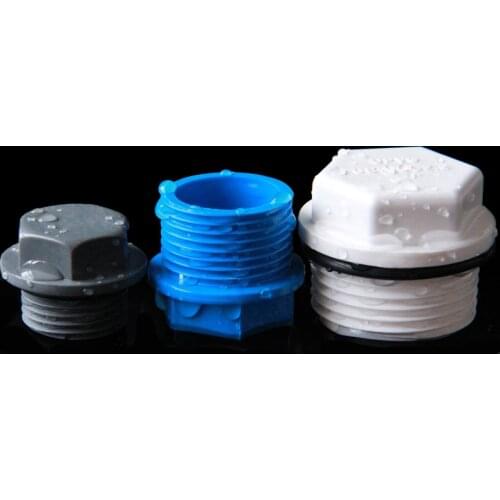 PVC Pipe Fitting -Thread Plug 1/2",3/4,1" Male BSP Connector Screw Plug End Cap Stop Water Jointer Adapter Plumbing Accessories