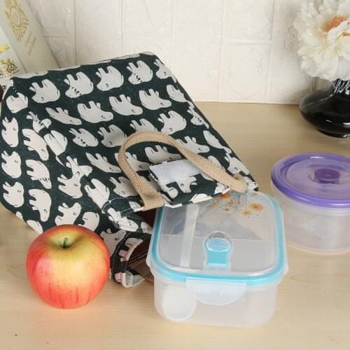 Outdoor Picnic Lunch Bags Heated Oxford Canvas Insulated Bag Thermal Food Cooler Tote Case Lunch Box for Women Kids