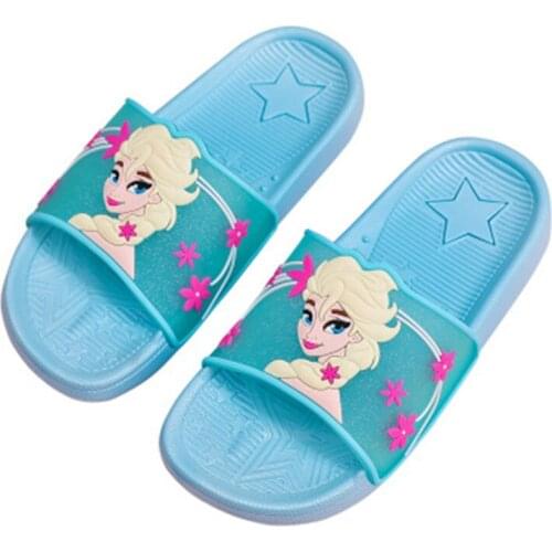 Kids Mickey Mouse Minnie Cartoon slippers summer Boys and Girls Non-slip Hole Beach shoes size 24-39