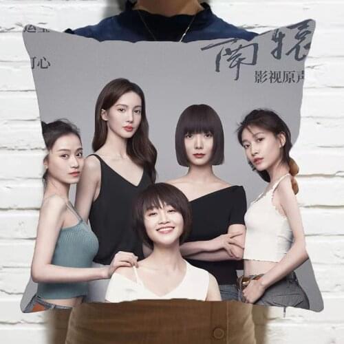 TV Series "bei Zhe Nan Yuan" Lan Yingying Jin Cheng Wang Luodan Same Style Pillowcase Star Series Cushion Cover Home Decor Idol