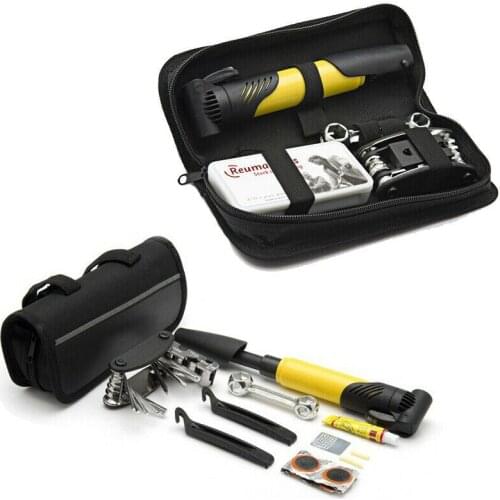 Bicycle Tool Bag Multi-function Folding Tire Repair Kits Kit Set With Pouch Pump for Bike Bicycle Bicycle Accessories Tool