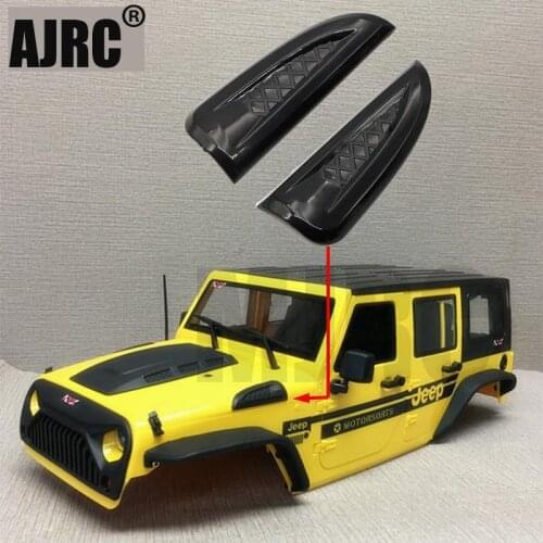 RC car air intake grille side engine air inlet for 1/10 RC tracked axial SCX10 90046/47 Jeep Wrangler Rubicon body shell exhaust