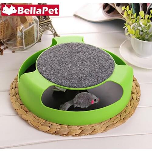 Funny Cat Toy Mouse Toys for Cats Kitten Play Plate Pet Product Scratching Post for Cat Toy Mouse Interactive Cats Accessories