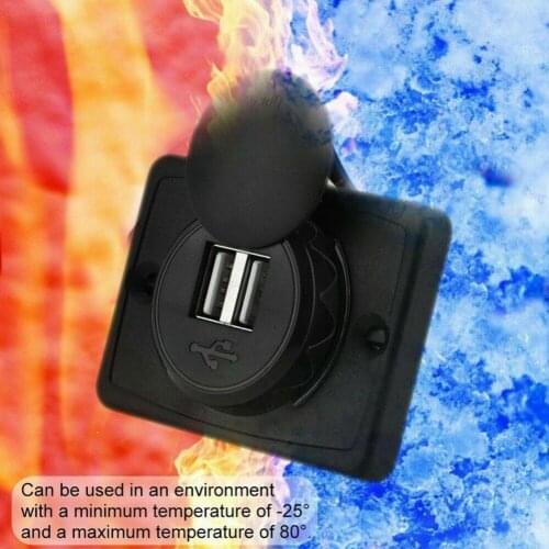 2 Port USB Car Phone Charger Adapter Dual USB Charging For 12V Auto Power Motorcycle 24V Adapters Socket Charger Outlet W6F1