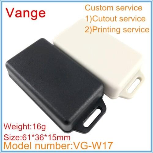 2pcs/lot good quality plastic material IP54 wall-mounted ABS plastic diy enclosures case for electronics device 61*36*15mm