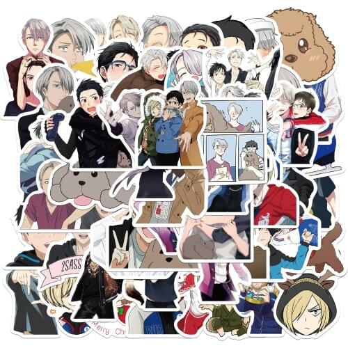 25/50PCS YURI on ICE Stickers Toy for Children Gifts Figure Skating Anime Sticker DIY Helmet Laptop Bicycle Suitcase Stationery