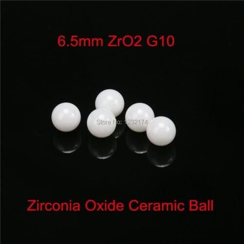 6.5mm ZrO2 Zirconia Oxide Ceramic Ball G10 100pcs for valve ball,bearing, homogenizer,sprayer,pump 6.5mm ceramic ball ZrO2