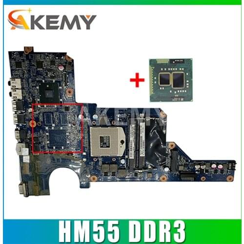 636370-001 640226-001 for HP G4 G4-1000 G6 G7 laptop motherboard HM55 DA0R12MB6E0 DDR3 free cpu