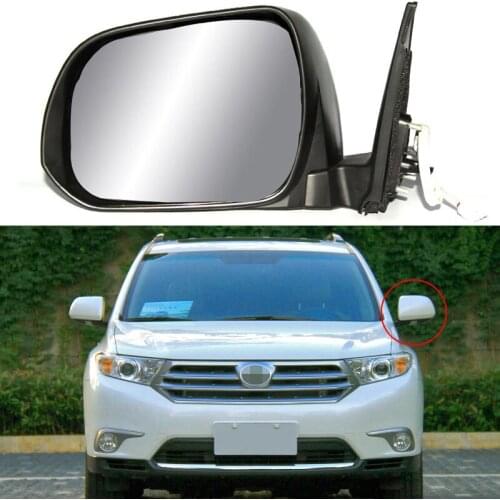 Savanini 7 Pins Exterior Side Power Adjustable&Heated Glass Mirror For Toyota Highlander 2009-2014
