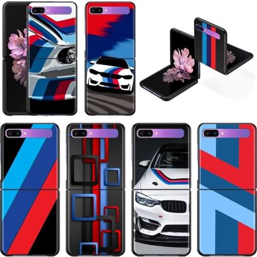 Smartphone Case For Samsung Galaxy Z Flip 3 5G Back PC Cases Hard Capa Black Shell Hard Cover Fundas Blue Red Sport Car