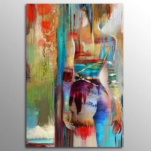 Home Decor Nordic Diamond Painting Fashion Sex Lady Picture Wall Art Poster Modern Bedroom Abstract Watercolor Art Oil Painting