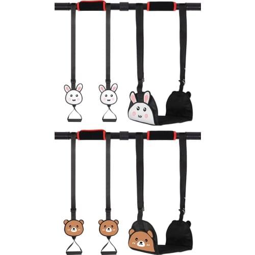 Gymnastic Rings Swing For Kids Home Ring With Straps Buckles Indoor Fitness Equipment Home Playground Gym Pull-up Swing Tool