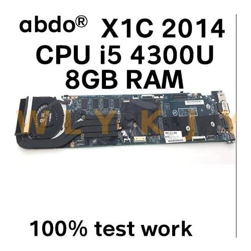 For Lenovo ThinkPad X1 x1c Carbon notebook PC motherboard I5 4210 i5 4300 LMQ-1 MB 12298-2 I5 8G Quality assurance 100% Test OK