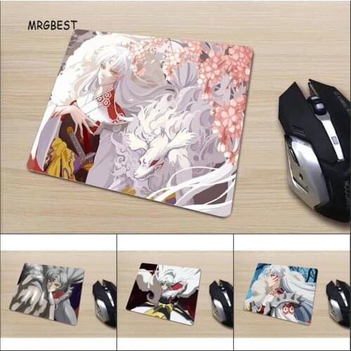 MRGBEST Anime Inuyasha Cool Boy Mouse Pad Small Size 22*18cm Decorate Your Desk Non-Skid Rubber Pad No Overlock Edge Mice Pad
