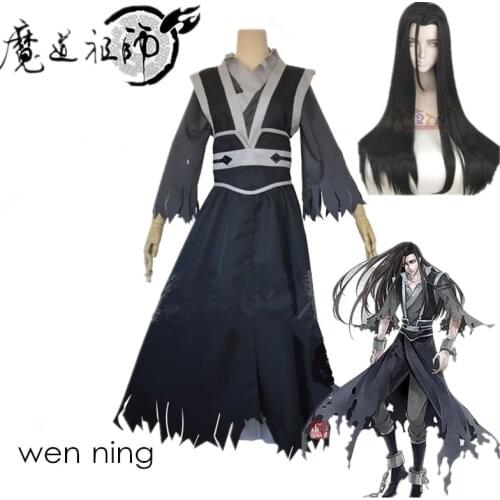 Wen Ning Cosplay Anime Grandmaster of Demonic Cultivation Cosplay Costume Men Wen Ning Costume Mo Dao Zu Shi Ancient Costumes