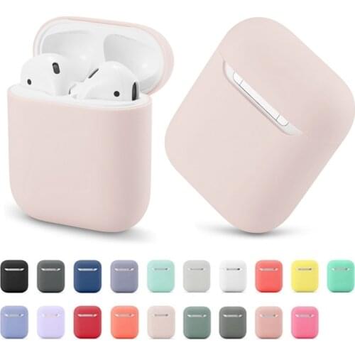 Soft Silicone Earphone Cover For Airpods 1/2 Case Earpods Accessories airpods 1 2 Headset Protective Sleeve Apple Airpods 2 Case
