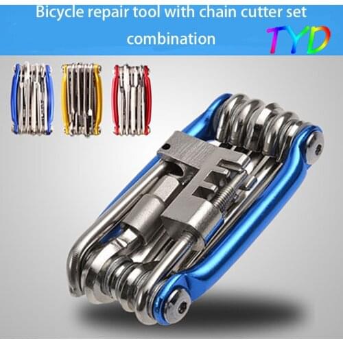 New Multifunction 11 In1 Bicycle Repairing Set Bike Bike Repair Tool Kit Wrench Screwdriver Hex Spoke Mountain Cycling Tools