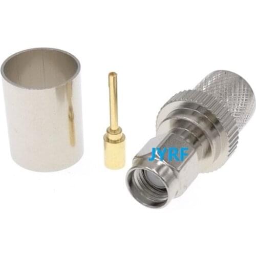 10PC RP-SMA Male Plug Crimp for RG8 LMR400 RG213 RG214 RG165 Cable RF Connector