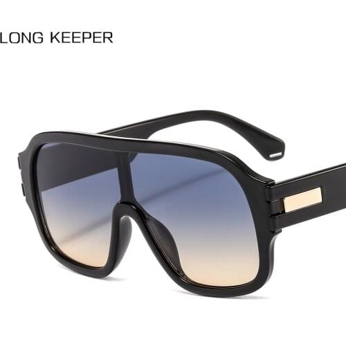 Oversized Square Sunglasses Women 2020 Fashion Gradient Sun Glasses Luxury Brand One Piece Lens Ladies UV400 Eyewear feminino