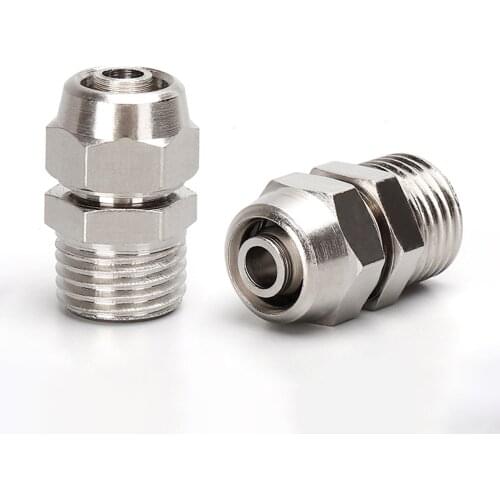 Pneumatic quick coupling 4/6/8/10/12mm hose M5 / 1/8''/ 1 / 4''3 / 8''1/2'' external thread pneumatic quick tightening coupling